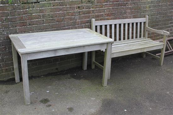 Garden bench & table